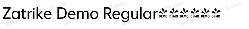 Zatrike Demo Regular字体转换
